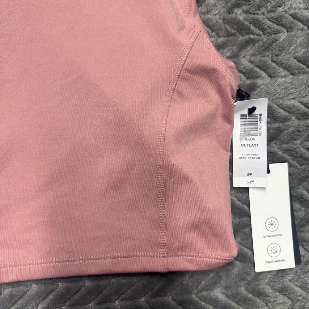 Tna TnAction Outlast Sleeveless Polo S Ashy Pink‎ New Cropped Active Top (1659) - Picture 6 of 12